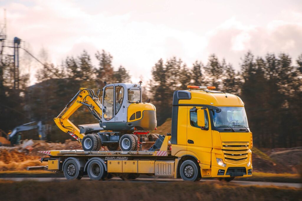 transport maszyn budowlanych